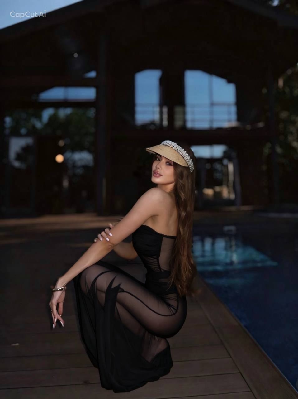 Gorgonize Tül Detaylı Alt Üst Set Tulum