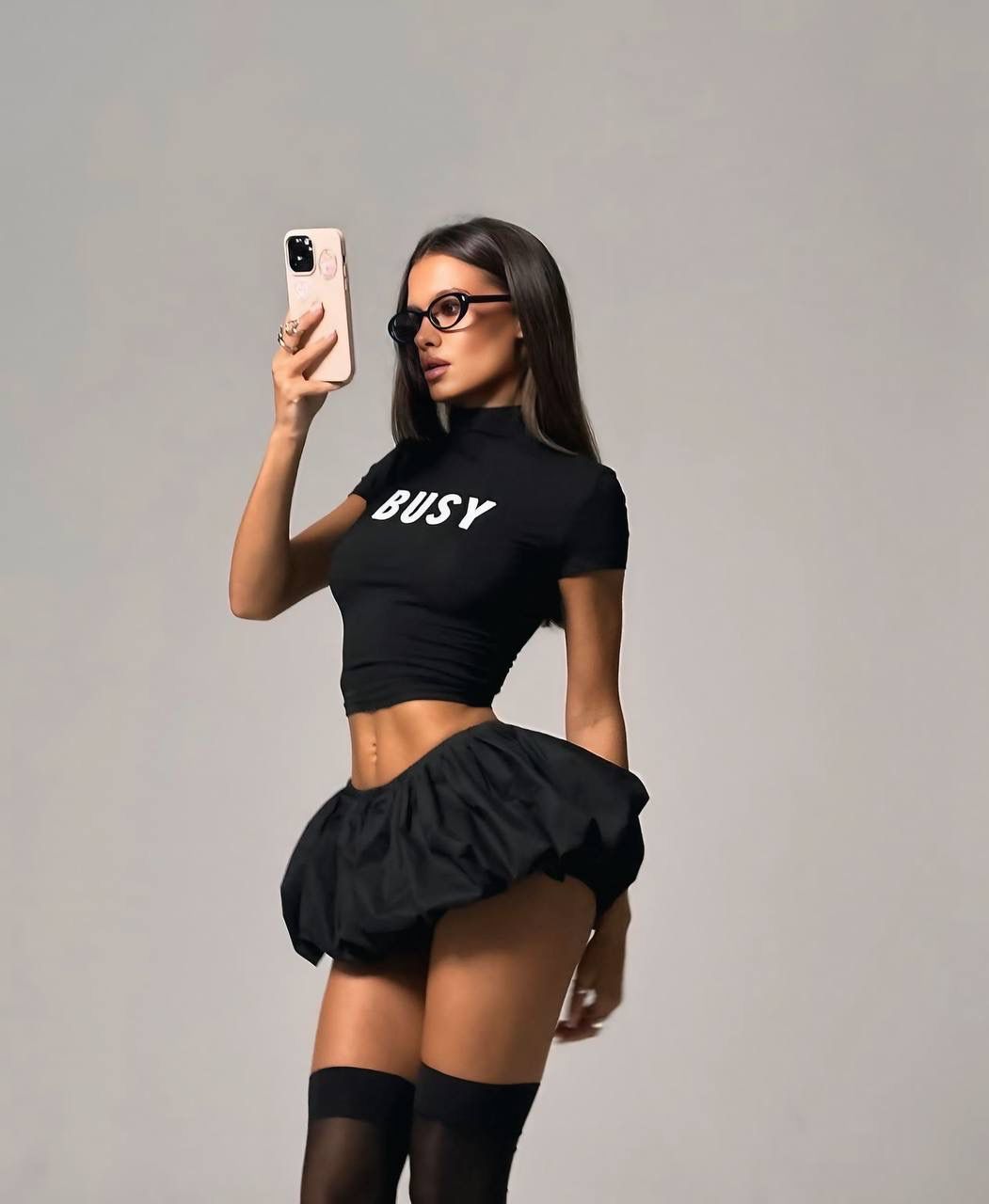 GORGONIZE Noir Mini Skirt Set