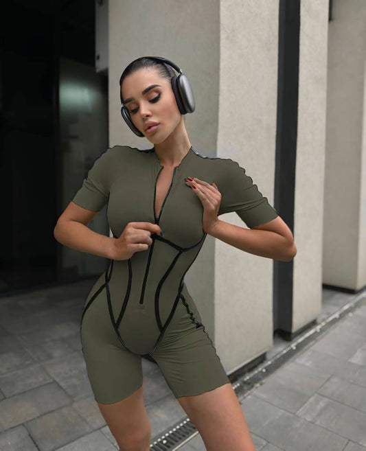 GORGONIZE Sculpt Zip Romper